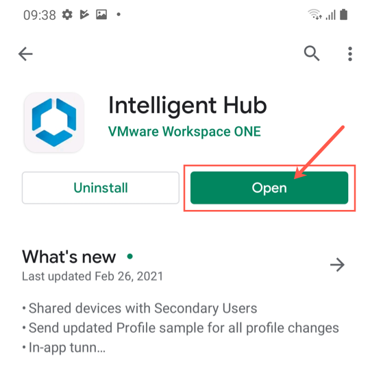 Screenshot of Intelligent Hub in Google Play Store